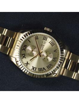 Invicta Specialty 47431 Relógio Masculino - Movimento Quartz - Aço Inoxidável com Mostrador Dourado - 43 mm
