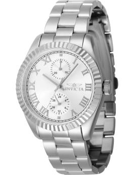 Invicta Specialty 47435 Reloj de Mujer - Movimiento de Cuarzo - Acero Inoxidable con Esfera Plateada - 36 mm