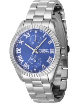 Invicta Specialty 47437 Reloj de Mujer - Movimiento de Cuarzo - Acero Inoxidable con Esfera Azul - 36 mm