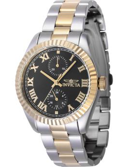 Invicta Specialty 47439 Reloj de Mujer - Movimiento de Cuarzo - Acero Inoxidable con Esfera Negra - 36 mm