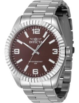 Invicta Specialty 47452 Herrenarmbanduhr - Quartz Uhrwerk - Edelstahl mit braunem Zifferblatt - 43 mm