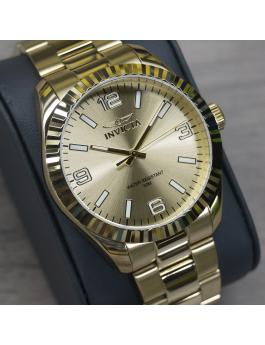 Invicta Specialty 47460 Relógio Masculino - Movimento Quartz - Aço Inoxidável com Mostrador Dourado - 43 mm
