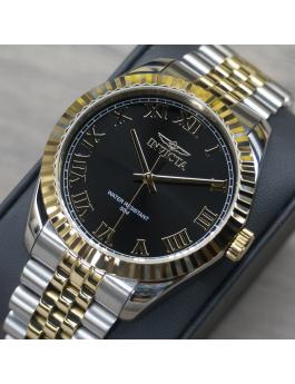 Invicta Specialty 47401 Herren Uhr - Quartz Bewegung - Edelstahl mit Schwarzem Zifferblatt - 43 mm