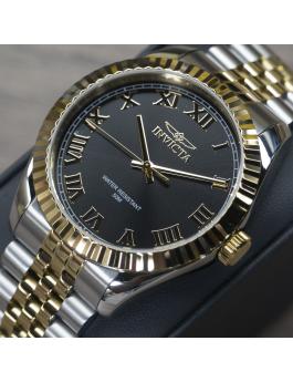 Invicta Specialty 47401 Herren Uhr - Quartz Bewegung - Edelstahl mit Schwarzem Zifferblatt - 43 mm