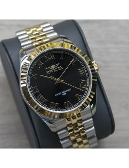 Invicta Specialty 47401 Herren Uhr - Quartz Bewegung - Edelstahl mit Schwarzem Zifferblatt - 43 mm