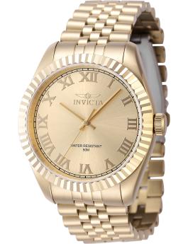 Invicta Specialty 47406 Men's Watch - Quartz Movement - Stainless Steel with Gold Dial - 43 mm