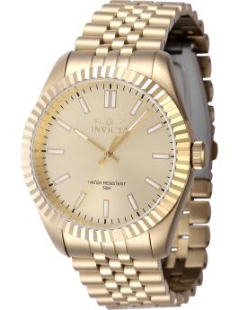 Invicta Specialty 47491 Men's Watch - Quartz Movement - Stainless Steel with Gold Dial - 43 mm