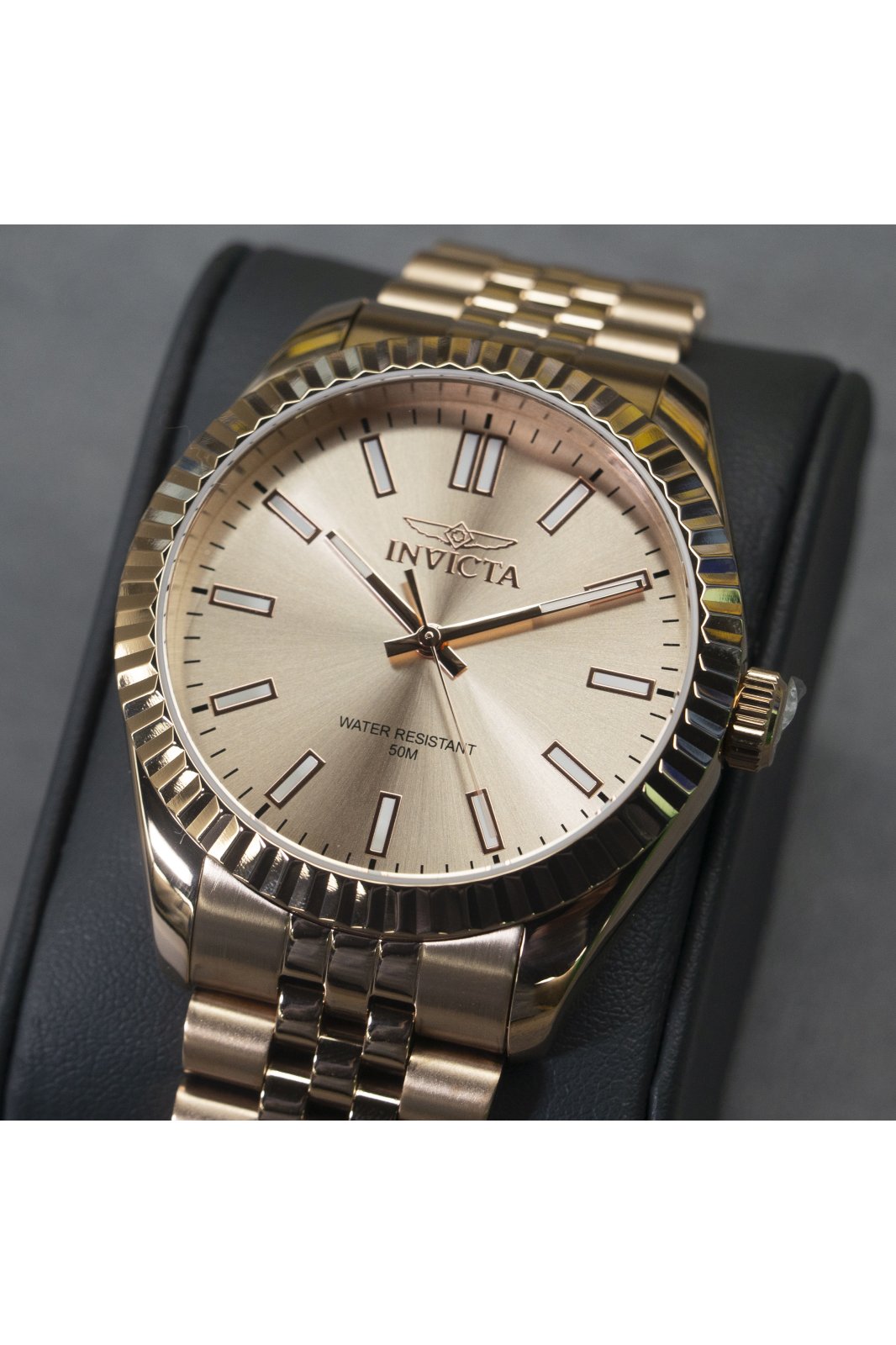Invicta Specialty 47493 Men's Watch - Quartz Movement - Stainless Steel with Rose Gold Dial - 43 mm