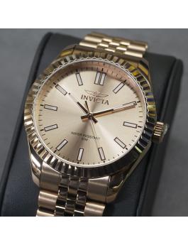 Invicta Specialty 47493 Men's Watch - Quartz Movement - Stainless Steel with Rose Gold Dial - 43 mm