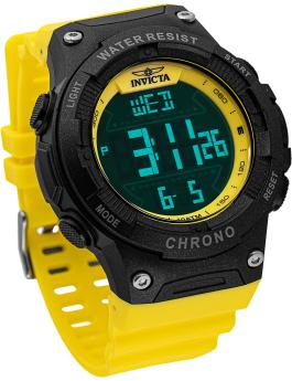 Invicta Racing 47527 Reloj para Hombre - Movimiento Digital - Plástico con Esfera Negra - 52 mm