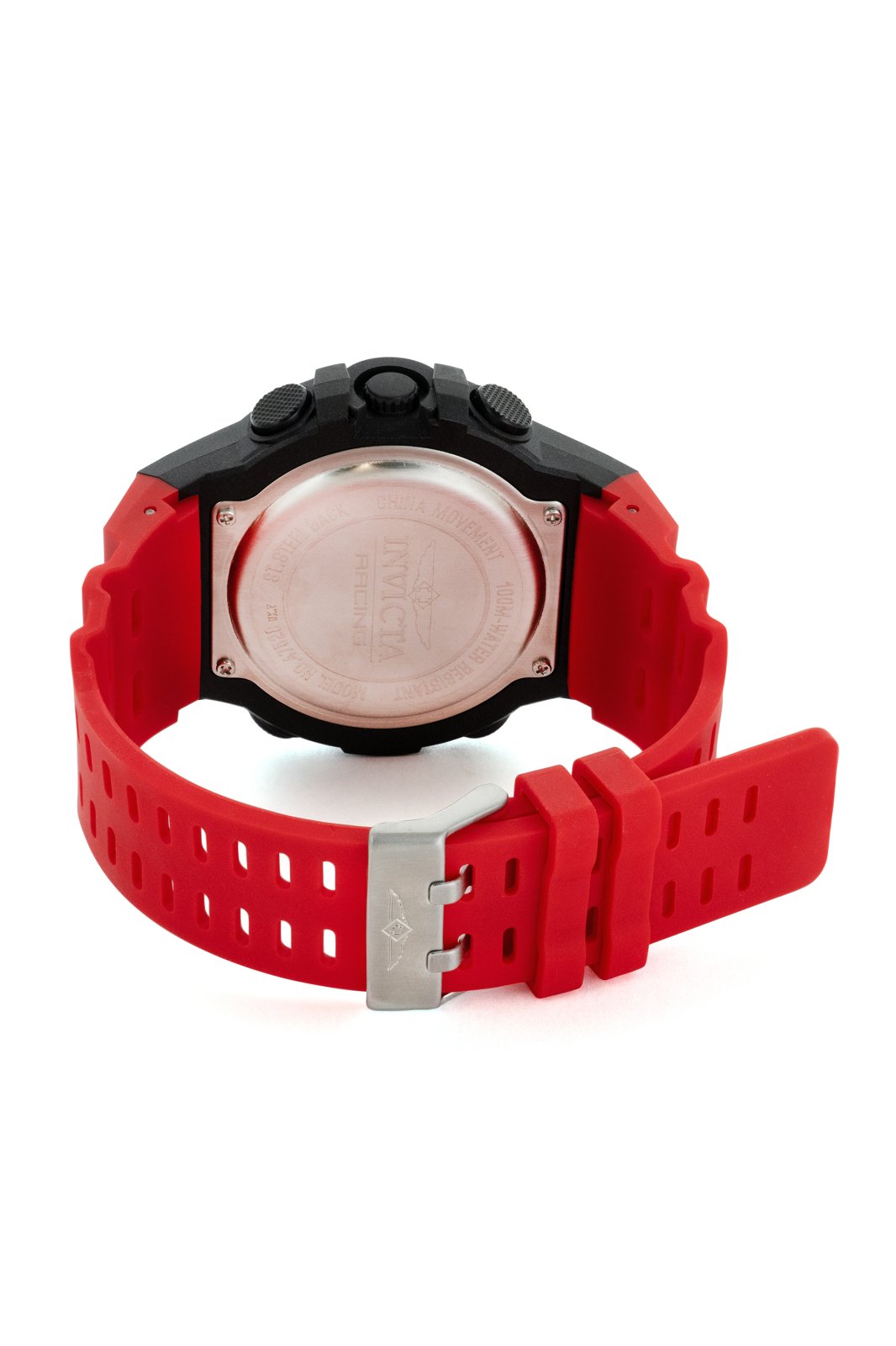 Invicta Racing Digital 47528 Reloj de Hombre - Movimiento de Cuarzo - Plástico con Esfera Negra - 52 mm