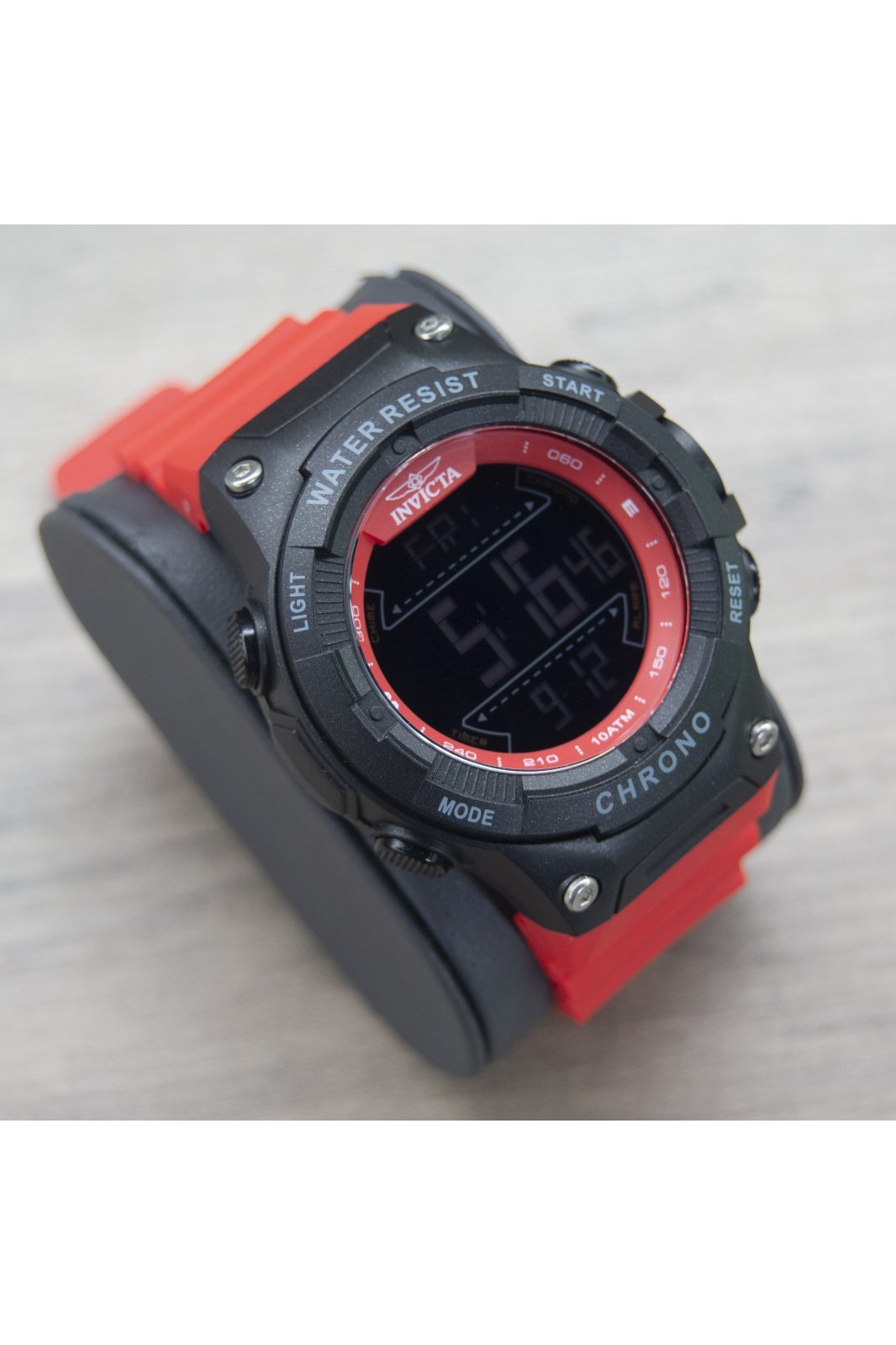 Invicta Racing Digital 47528 Reloj de Hombre - Movimiento de Cuarzo - Plástico con Esfera Negra - 52 mm