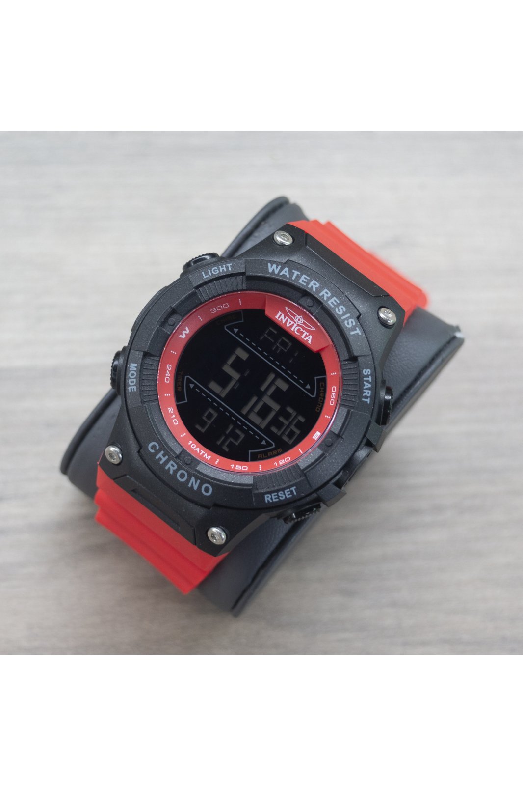 Invicta Racing Digital 47528 Reloj de Hombre - Movimiento de Cuarzo - Plástico con Esfera Negra - 52 mm