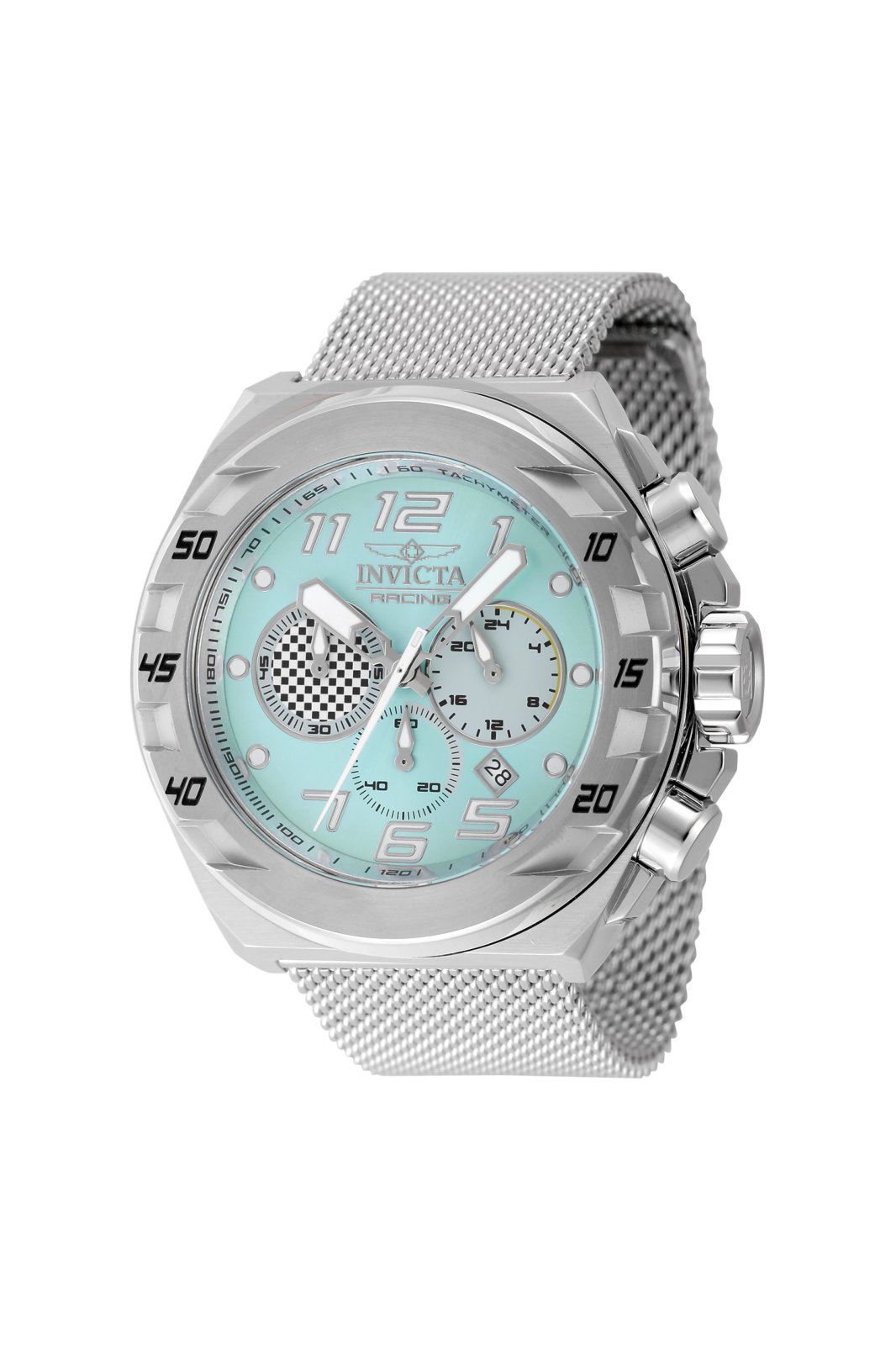 Invicta Racing 47202 Men's Watch - Quartz Movement - Stainless Steel with Blue Dial - 48 mm