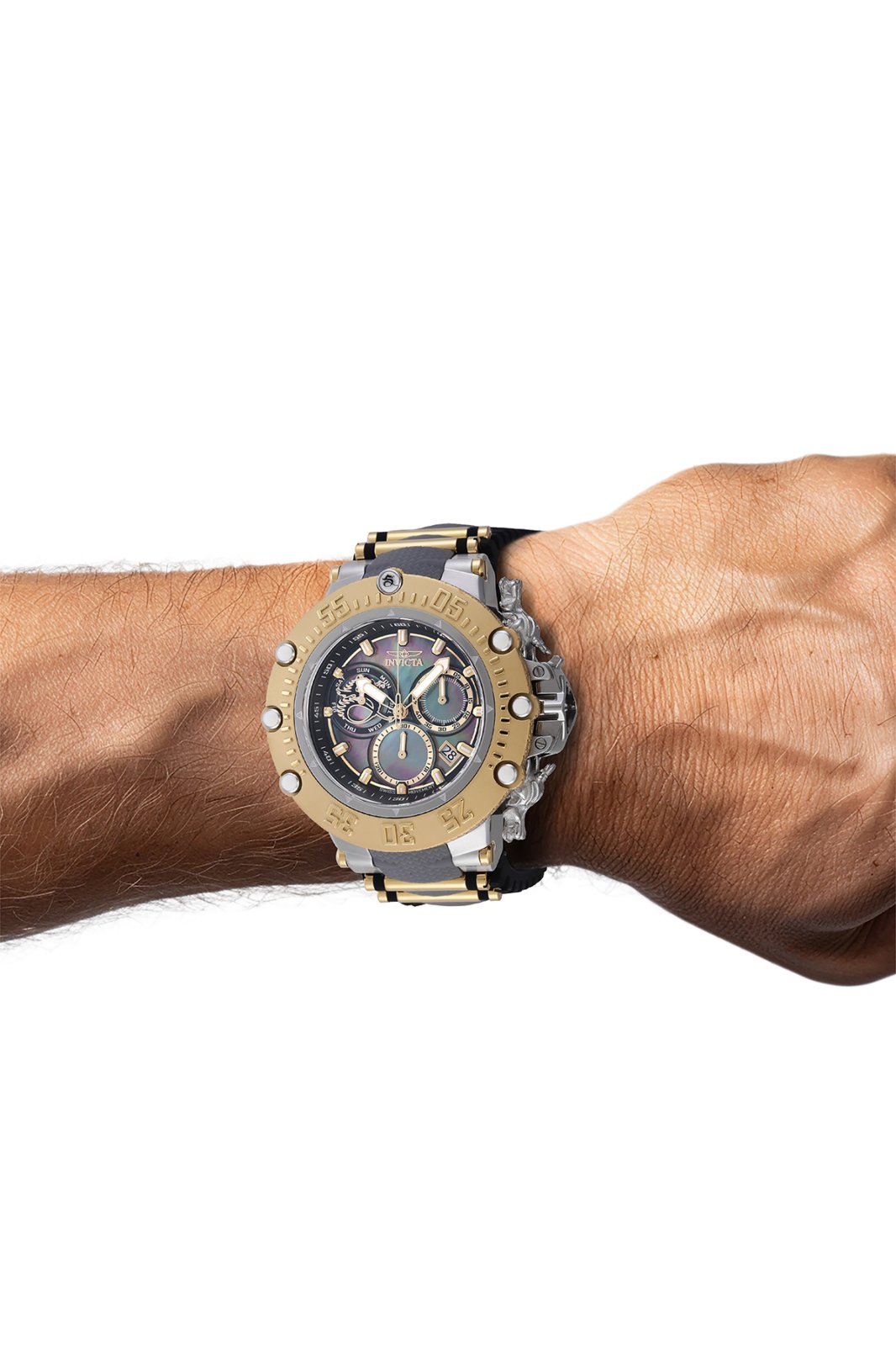 Invicta Subaqua 46481 Reloj de hombre - Movimiento de cuarzo - Acero inoxidable con esfera negra - 52 mm