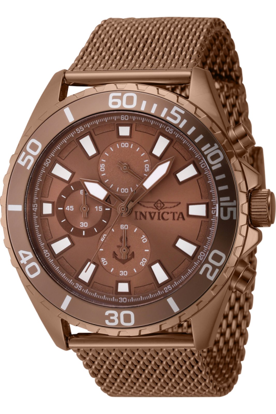 Invicta OCEAN VOYAGE 46277 Férfi óra - Quartz szerkezet - Rozsdamentes acél barna számlappal - 46 mm