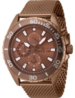 Invicta OCEAN VOYAGE 46277 Férfi óra - Quartz szerkezet - Rozsdamentes acél barna számlappal - 46 mm