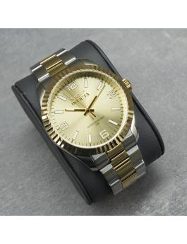 Invicta Specialty 47457 Relógio Masculino - Movimento de Quartzo - Aço Inoxidável com Mostrador Dourado - 43 mm