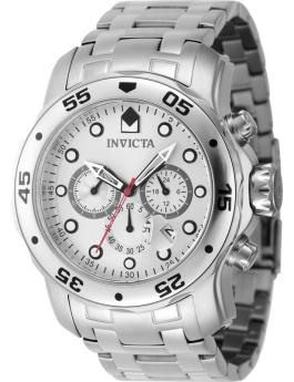 Invicta OCEAN VOYAGE 47622 Pánské hodinky - Quartz Movement - Nerezová ocel se stříbrným ciferníkem - 48 mm