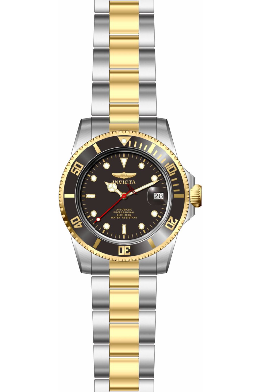Invicta OCEAN VOYAGE 47641 Férfi óra - Automata szerkezet - Rozsdamentes acél fekete számlappal - 40 mm