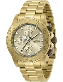 Invicta Ocean Voyage 47654 Reloj para Hombre - Movimiento de Cuarzo - Acero Inoxidable con Esfera Dorada - 43 mm