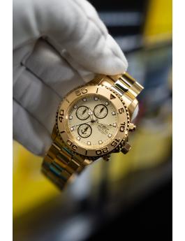 Invicta Ocean Voyage 47654 Miesten Kello - Kvartsikoneisto - Ruostumaton Teräs Kultaisella Taululla - 43 mm