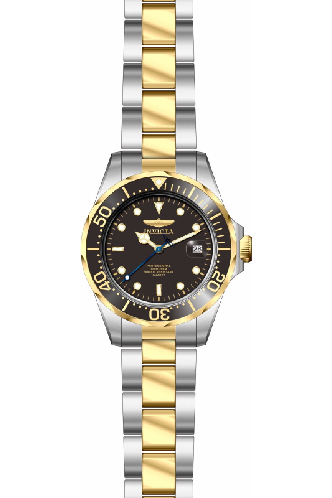 Invicta OCEAN VOYAGE 47670 Herrklocka - Quartz Rör - Rostfritt Stål med Svart Urskiva - 37 mm