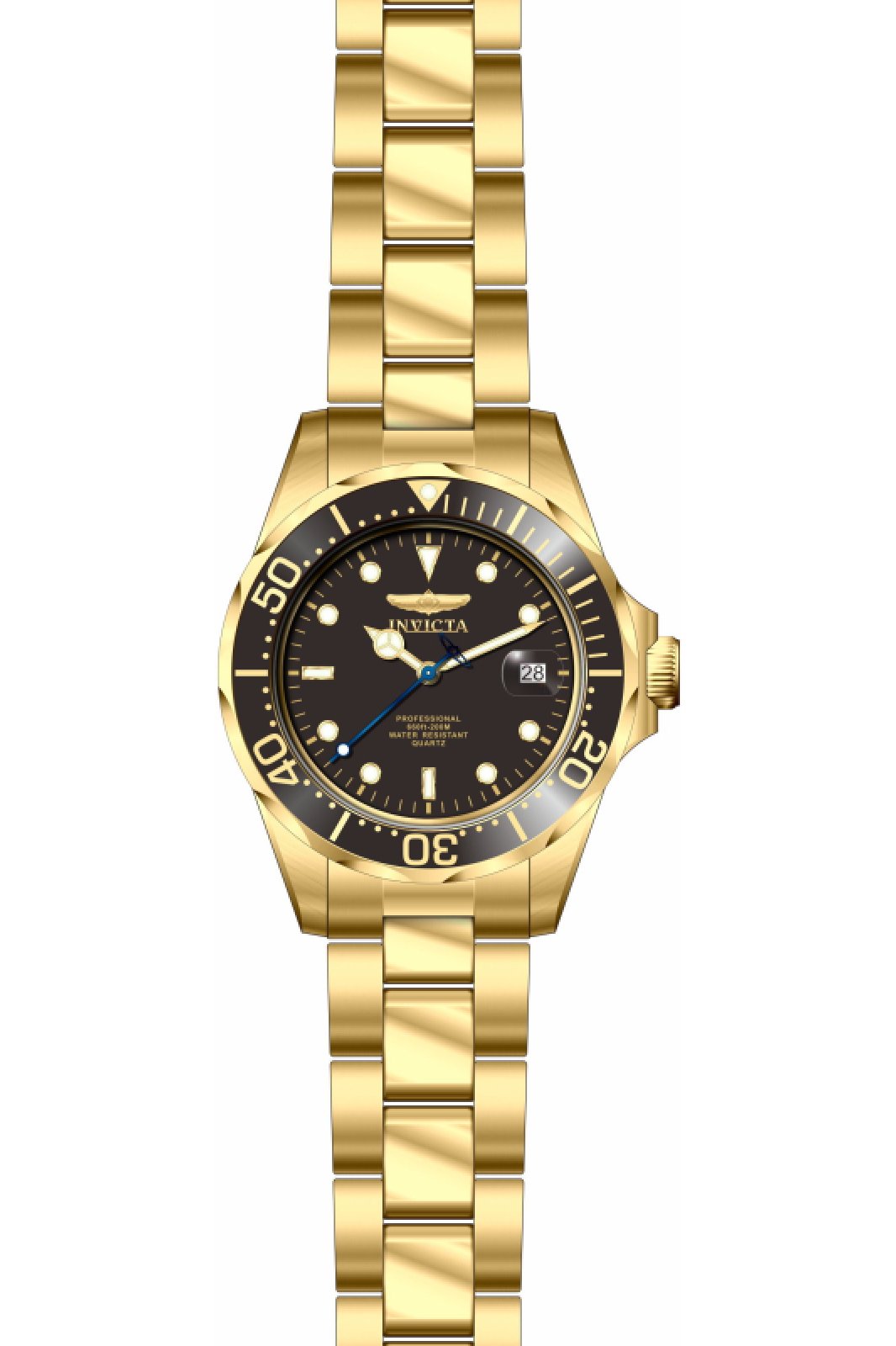 Invicta OCEAN VOYAGE 47672 Herreur - Quartz Urværk - Rustfrit Stål med Sort Zifferblad - 37 mm