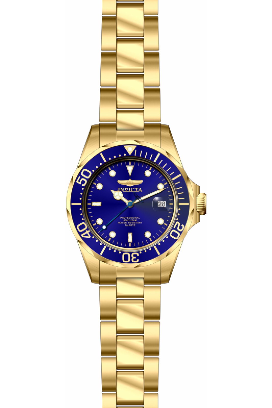 Invicta OCEAN VOYAGE 47673 Moška ura - Quartz mehanizem - Nerjaveče jeklo z modrim številčnico - 37 mm
