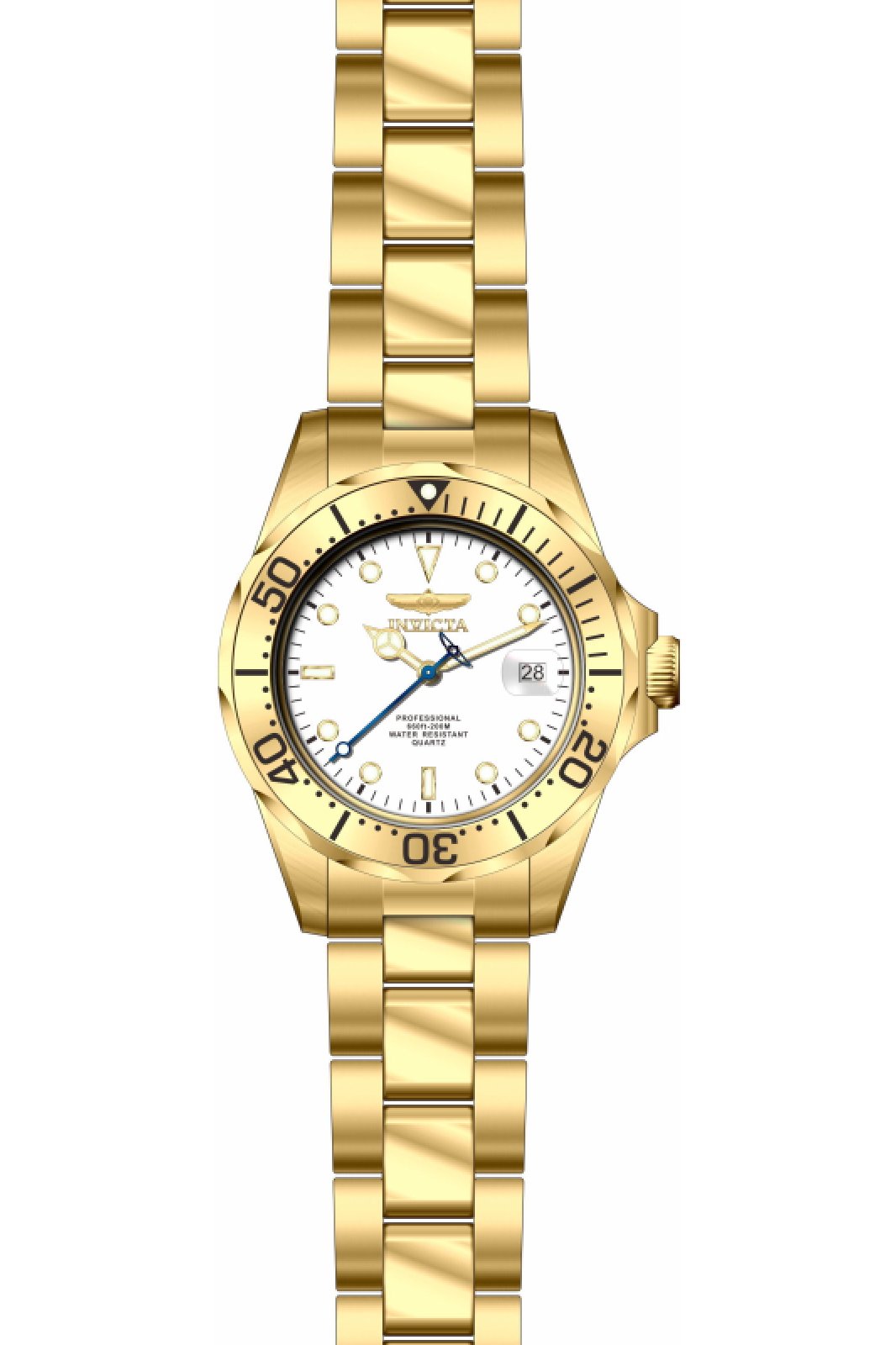 Invicta OCEAN VOYAGE 47674 Pánské Hodinky - Quartz Hnutí - Nerezová Ocel s Bílým Ciferníkem - 37 mm