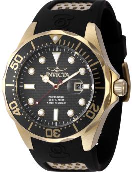 Invicta OCEAN VOYAGE 47689 herreur - Quartz værk - Rustfrit stål med sort skive - 47 mm