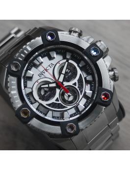 Invicta Coalition Forces 46658 Reloj de Hombre - Movimiento de Cuarzo - Acero Inoxidable con Esfera Plateada - 56 mm