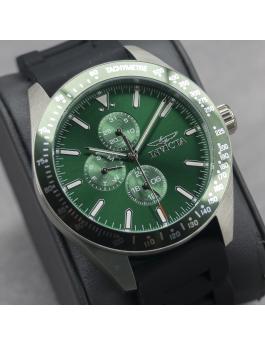 Invicta Aviator 47591 Men's Watch - Quartz Movement - Stainless Steel with Green Dial - 45 mm
