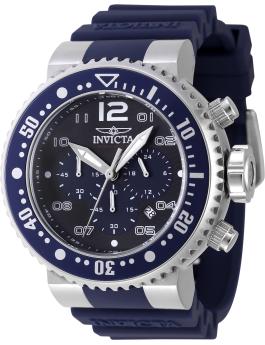Invicta Pro Diver 47195 Men's Watch - Quartz Movement - Stainless Steel with Black Dial - 52 mm