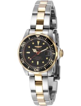 Invicta Ocean Voyage 47678 Ženski ura - Quartz mehanizem - Nerjaveče jeklo s črnim številčnico - 24 mm