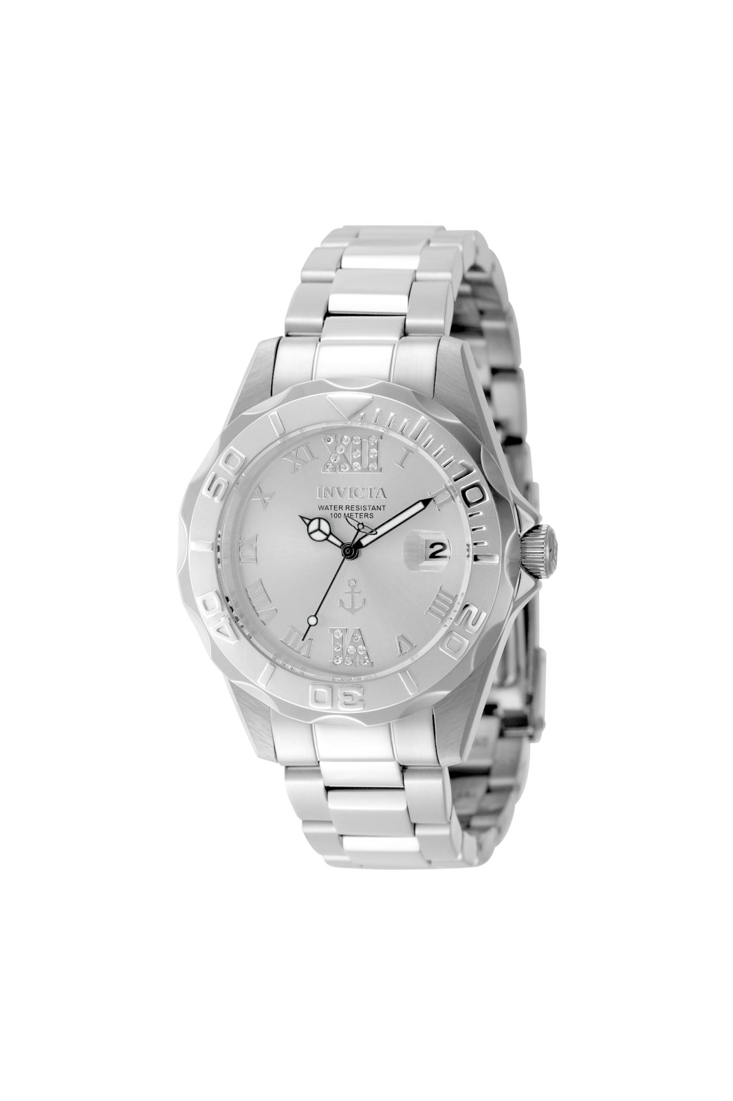Invicta Ocean Voyage 47695 Ženska ura - Kvarčni mehanizem - Nerjaveče jeklo s srebrno številčnico - 38 mm