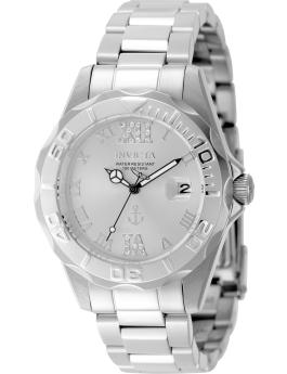 Invicta Ocean Voyage 47695 Ženska ura - Kvarčni mehanizem - Nerjaveče jeklo s srebrno številčnico - 38 mm