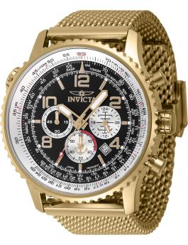 Invicta Ocean Voyage 47254 Moška ura - Kvarčni mehanizem - Nerjaveče jeklo s črnim številčnico - 49 mm