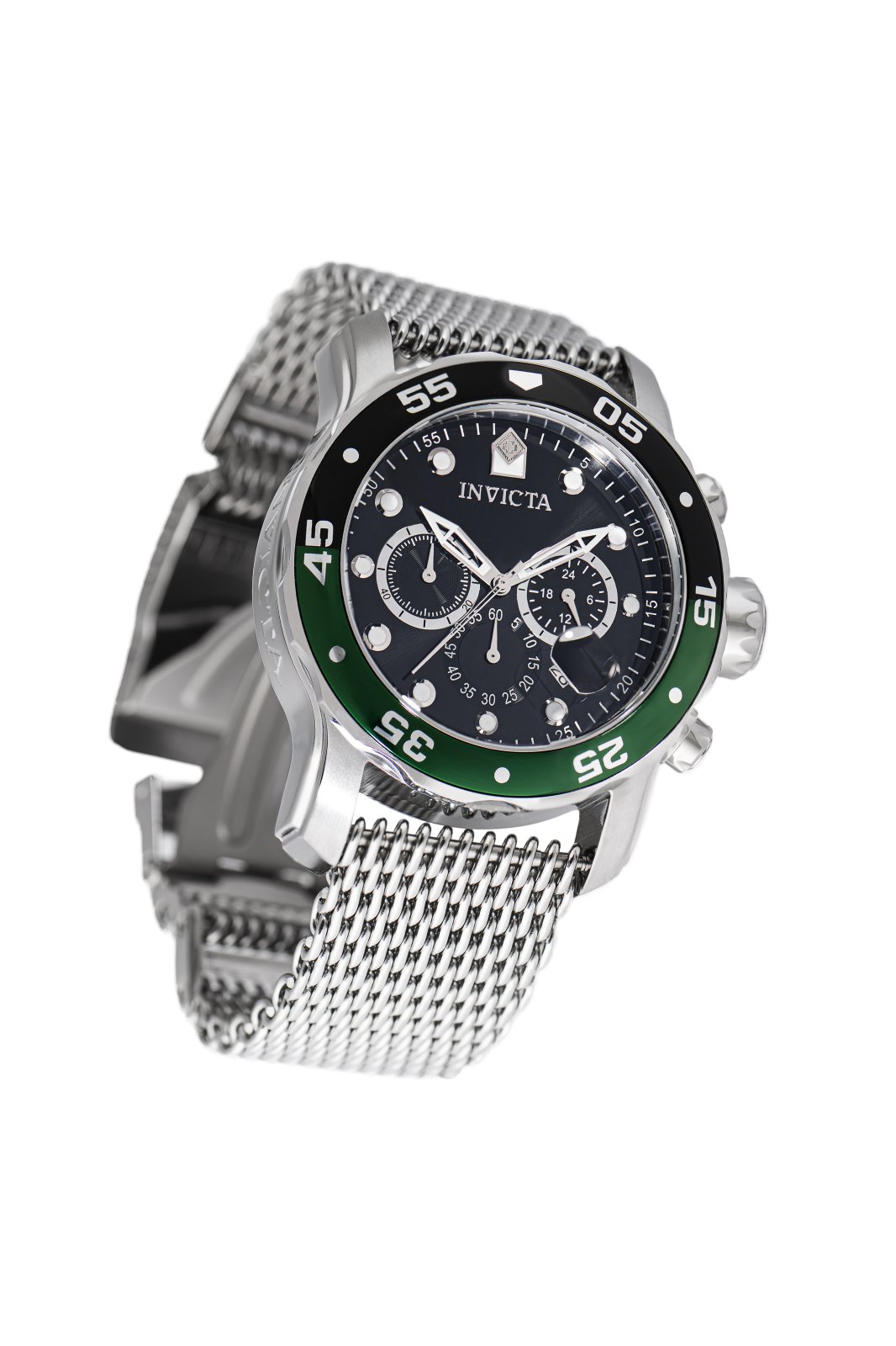 Invicta Aviator Orologio da Uomo in acciaio inossidabile con movimento Quarzo - 49mm, Nero/Argento