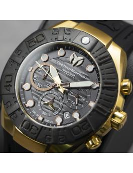 TechnoMarine Reef TM-523012 Herren Uhr - Quartz Bewegung - Edelstahl mit Schwarzem Zifferblatt - 45 mm
