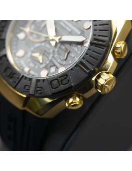 TechnoMarine Reef TM-523012 Herren Uhr - Quartz Bewegung - Edelstahl mit Schwarzem Zifferblatt - 45 mm