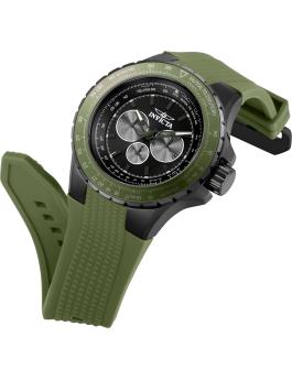 Invicta Aviator 39302 Men's Watch - Quartz Movement - Stainless Steel with Black Dial - 50 mm