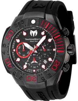 TechnoMarine Reef TM-523010 Reloj de Hombre - Movimiento de Cuarzo - Acero Inoxidable con Esfera Negra - 45 mm