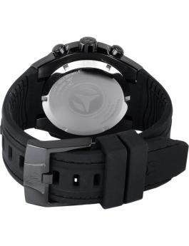 TechnoMarine Reef TM-523010 Reloj de Hombre - Movimiento de Cuarzo - Acero Inoxidable con Esfera Negra - 45 mm