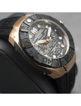 TechnoMarine Reef TM-523011 Reloj de Hombre - Movimiento de Cuarzo - Acero Inoxidable con Esfera Negra - 45 mm