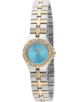 Invicta Wildflower 45873 Reloj de Mujer - Movimiento de Cuarzo - Acero Inoxidable con Esfera Azul - 21 mm
