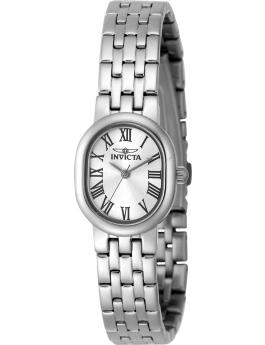 Invicta Angel 48138 Reloj de Mujer - Movimiento de Cuarzo - Acero Inoxidable con Esfera Plateada - 20 mm