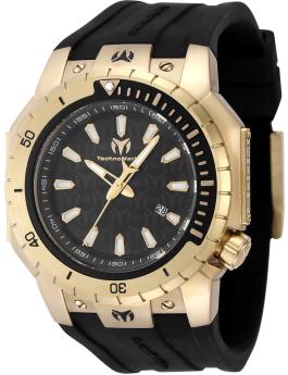 TechnoMarine Manta TM-224011 Reloj de Hombre - Movimiento de Cuarzo - Acero Inoxidable con Esfera Negra - 49 mm