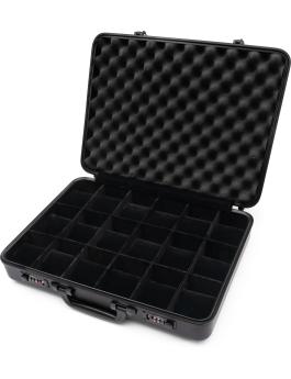 Invicta Aluminum Collector Briefcase New 18 Slot with lock - Black