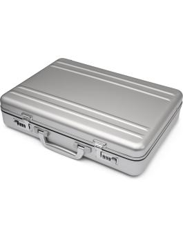 Invicta Maletín de Coleccionista de Aluminio Nuevo 18 Slots con Cerradura - Plata